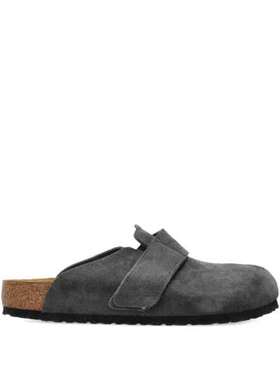 Birkenstock Loma Suede Mules In Gray