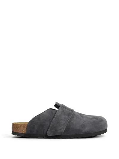 Birkenstock Loma Touch-strap Suede Slippers In Multi