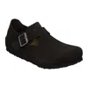 Birkenstock London Shearling-trimmed Slippers In Black