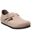 Birkenstock London Bs Narrow Fit Suede Clog In Brown