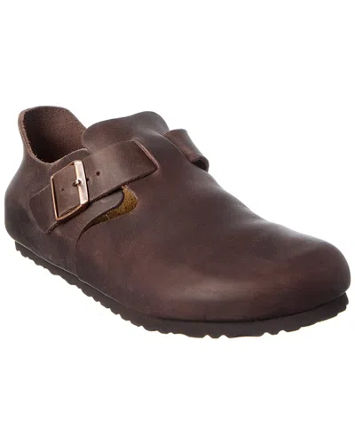 Birkenstock London Bs Narrow Oiled Leather Clog In Burgundy