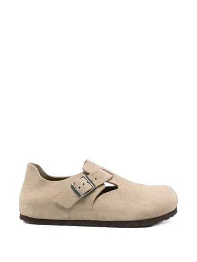 Birkenstock London Buckle-fastening Clogs In Neutrals