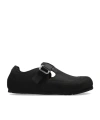 Birkenstock Suede London Clogs In Black