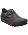 Birkenstock London Oiled Leather Clog In Black