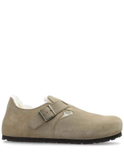 Birkenstock London Shearling Loafers In Nude
