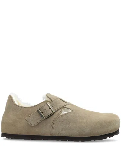 Birkenstock Buckle-fastening Suede Trainers In Beige