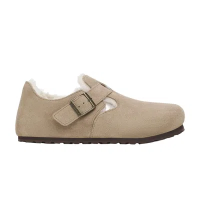 Pre-owned Birkenstock London Shearling Suede Leather 'taupe' | Cream | Men's Size 42