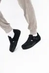 Birkenstock ‘london Shearling' Suede Shoes In Black