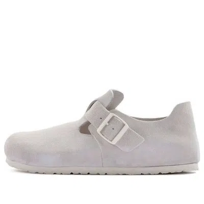 Birkenstock London Suede Sandals In White