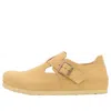 Birkenstock London Suede Leather Narrow Fit Shoes 'latte Cream'