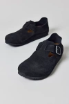 Birkenstock Men's London Suede Slip-on Shoe In Black, Men's At Urban Outfitters