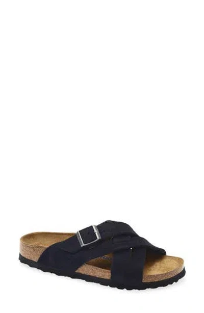 Birkenstock Lugano Slide Sandal In Black