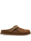 Birkenstock Lutry Buckle-strap Slip-on Mules In Brown