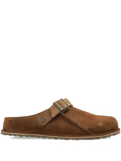Birkenstock Lutry Buckle-strap Slip-on Mules In Brown