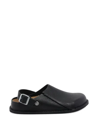 Birkenstock Lutry Premium Buckled Leather Mules In Black