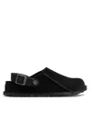 Birkenstock Lutry Premium Closed Toe Slip-on Flats In Black