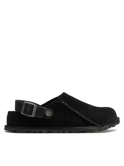 Birkenstock Lutry Premium Closed Toe Slip-on Flats In Black