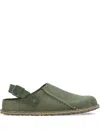 Birkenstock Lutry Premium "leather Thyme" Slingback Mules In Green