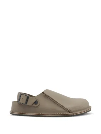 Birkenstock Lutry Premium Oiled Leather Mules In Green