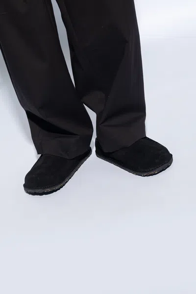 Birkenstock ‘lutry Premium' Suede Slides In Black