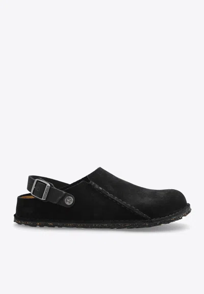Birkenstock Lutry Premium Buckle-strap Mules In Black