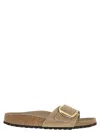 Birkenstock Buckle-detail Suede Sandals In Green