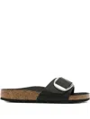 Birkenstock Madrid Big Buckle "black" Sandals In Black