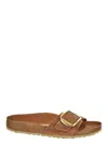 Birkenstock Madrid Big Buckle 1006525 Sandals Unisex Cognac Slide Gal1709 In Brandy