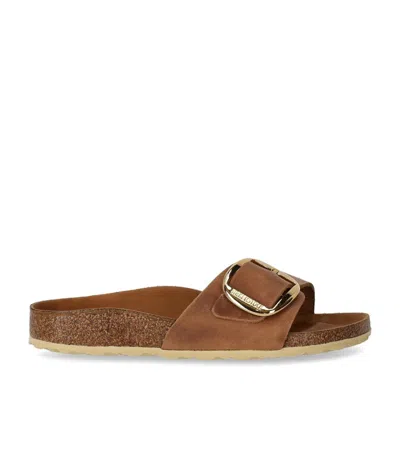 Birkenstock Madrid Big Buckle Cognac, Oiled Leather, S In Brown