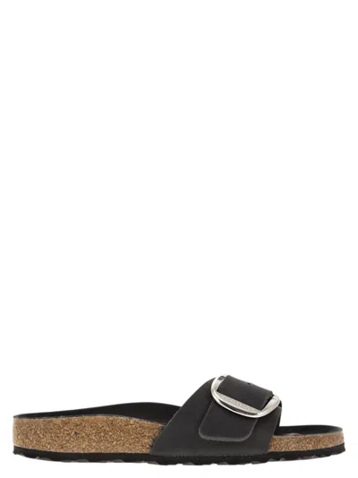 Birkenstock Madrid Big Buckle Flat Sandal In Black