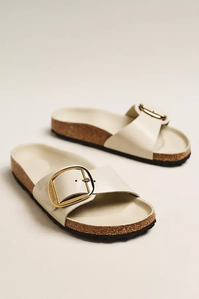 Birkenstock Madrid Big Buckle High Shine Sandals In White