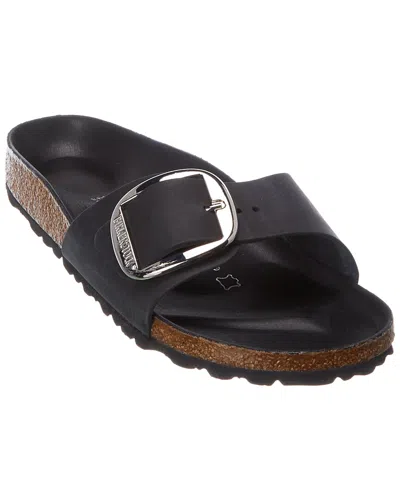 Birkenstock Madrid Big Buckle Leather Sandal In Black