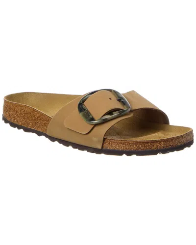 Birkenstock Madrid Big Buckle Narrow Leather Sandal In Green