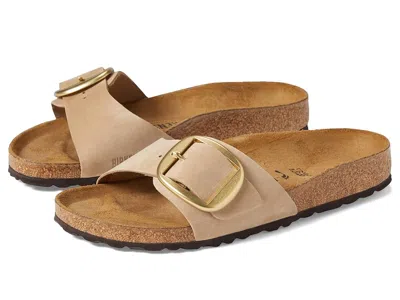 Birkenstock Madrid Big Buckle - Nubuck Leather Women's Sandals Sandcastle Nubuck: Eu 36 (us Women's 5-5.5) Narro In Tan