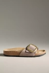 Birkenstock Madrid Big Buckle Nubuck Sandals In Purple