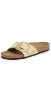 Birkenstock Madrid Big Buckle Raffia Slipper