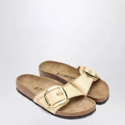 Birkenstock Madrid Big Buckle Raffia Slipper