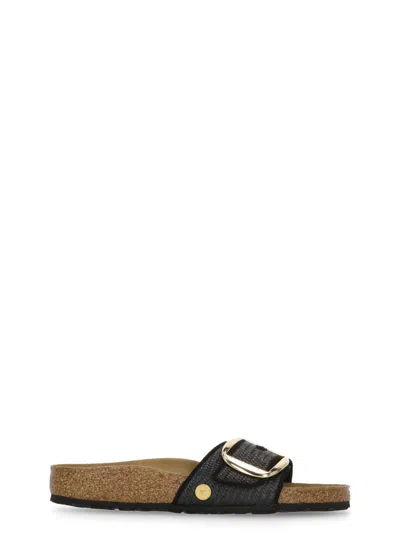 Birkenstock Madrid Big Buckle Sandals In Black