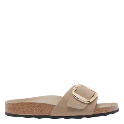 Birkenstock Madrid Big Buckle Sandals In Nude
