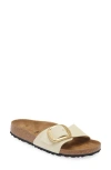 Birkenstock Madrid Big Buckle Slide Sandal In Beige