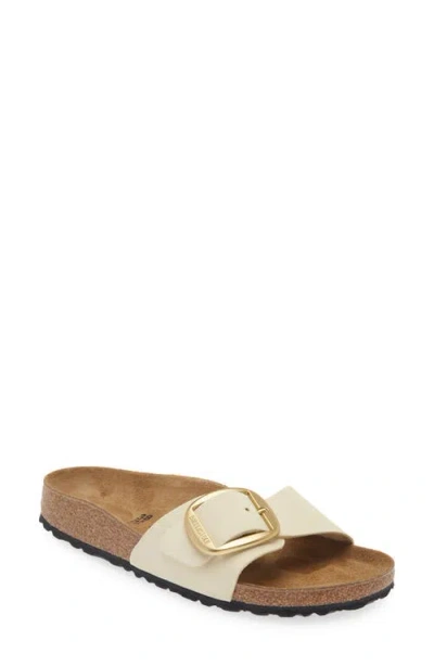 Birkenstock Madrid Big Buckle Slide Sandal In Beige