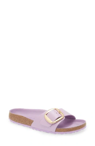 Birkenstock Madrid Big Buckle Slide Sandal In Purple