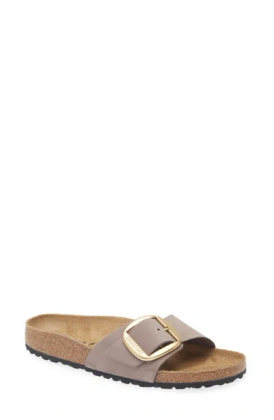 Birkenstock Madrid Big Buckle Slide Sandal In Purple