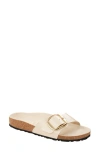 Birkenstock Madrid Big Buckle Slide Sandal In White