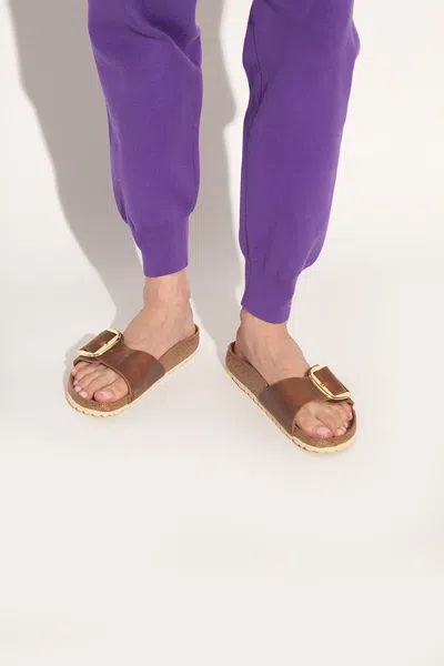 Birkenstock ‘madrid Big Buckle' Slides In Brown