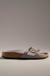 Birkenstock Madrid Hammered Big Buckle Slide Sandal In Gold