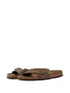Birkenstock Madrid Birko-flor Nubuck Sandals In Brown