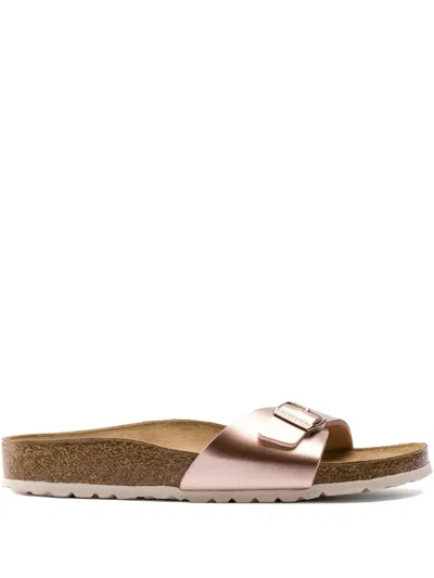 Birkenstock Madrid Bs "orange" Slides In Brown