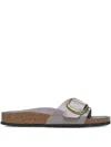 Birkenstock Madrid Hammered Big Buckle Slide Sandal In Purple