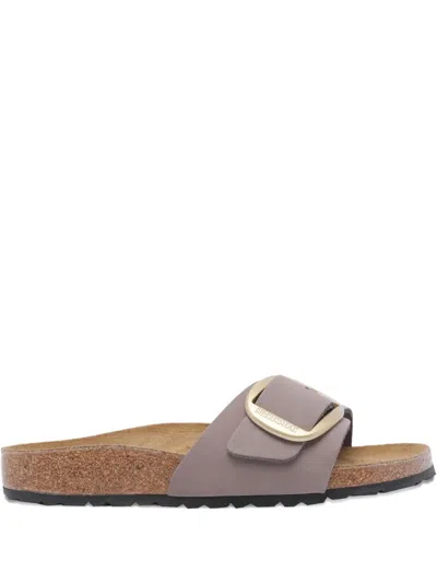 Birkenstock Madrid Buckled Leather Flat Sandals In Purple